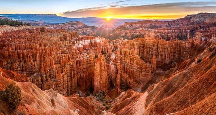Grand Canyon in Las Vegas at sunset.
